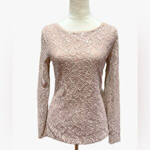 White House Black Market long sleeve lace top
